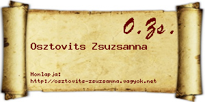 Osztovits Zsuzsanna névjegykártya