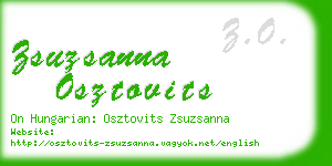 zsuzsanna osztovits business card